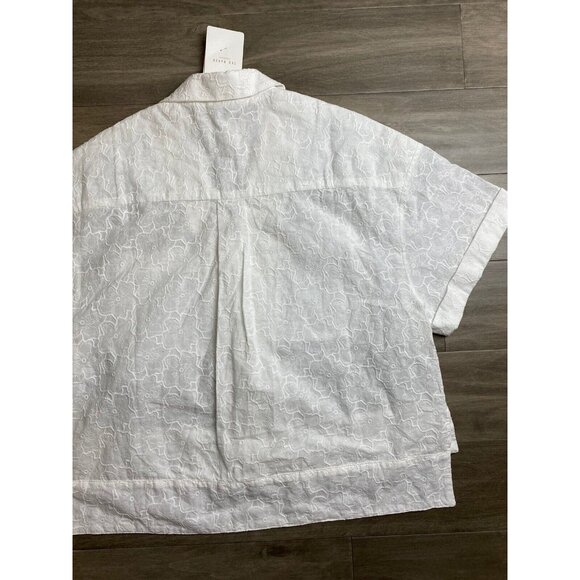 $195 TED BAKER Chancee Broidery Boxy Short sleeve Shirt blouse size 2 SOLD OUT - Picture 6 of 14